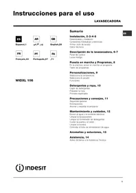 Notice INDESIT WIDXL 106 (EXP) غسالة