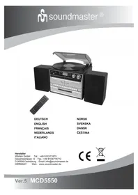 Notice Soundmaster MCD5550SW Hifi-systeem