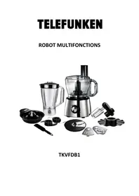 Notice TELEFUNKEN TKVFDB1 Robot ménager