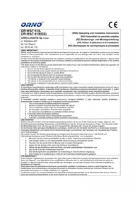 Notice ORNO ORWAT419 équipements de mesure