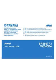 Notice YAMAHA VK540 III (2011) Motoneige