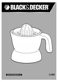 Notice BLACK & DECKER CJ200 Presse-agrumes
