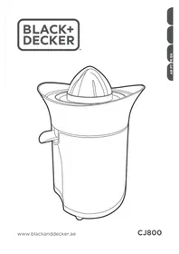 Notice BLACK & DECKER CJ800 Presse-agrumes