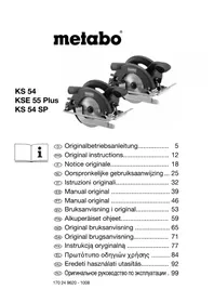 Notice METABO KS 54 SP Πριόνι