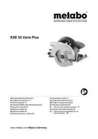 Notice METABO KSE 55 VARIO PLUS PARTNEREDITION Πριόνι