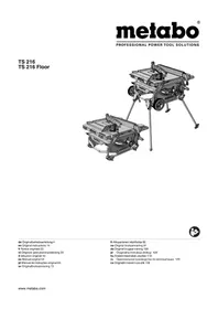 Notice METABO TS 216 FLOOR Pila