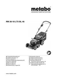 Notice METABO RM 3618 LTX BL 46 Tosaerba