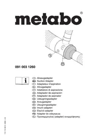 Notice METABO RD 100 Collecteur de poussière