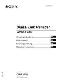 Notice SONY PCLKLSA2 Andere Kamera-Zubehör