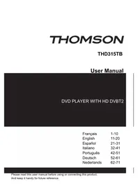 Notice THOMSON THD315TB DVD player