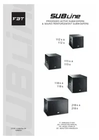 Notice FBT SUBLINE 112SA Caisson de basses