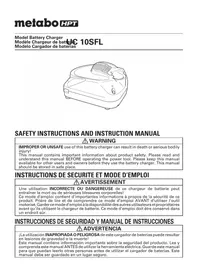 Notice HiKOKI UC10SFL Cargador de batería