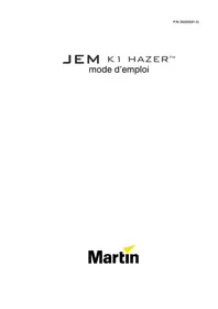 Notice MARTIN JEM K1 HAZER Machine à effet spécial