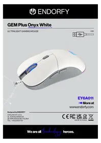 Notice ENDORFY GEM PLUS ONYX WHITE Souris