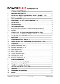 Notice PowerPlus POWE80060 Outils multifonctions