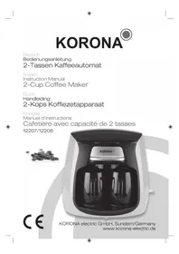 Notice KORONA 12207 Koffiemachine