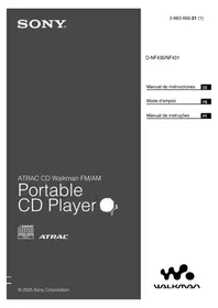 Notice SONY DNF430 Leitor/gravador de cd