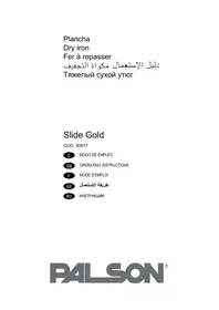 Notice PALSON SLIDE GOLD 30917 Fer à repasser