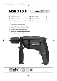 Notice Meister Craft MSB 710 E Perceuse