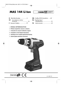 Notice Meister Craft MAS 144 LIION Perceuse