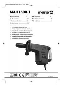 Notice Meister Craft MAH15001 Perceuse
