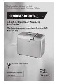 Notice BLACK & DECKER B900SC Machine à pain