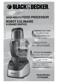 Notice BLACK & DECKER FP2500MC Robot ménager