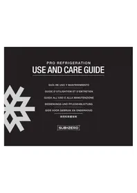 Notice Sub-Zero PRO4850G Koelkast