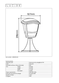 Notice Lucide ISTRO 298180130 Lampe extérieure