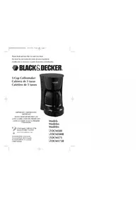Notice BLACK & DECKER DCM575 Coffee machine