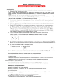 Notice THOMSON TTMB1014 Tensiomètre