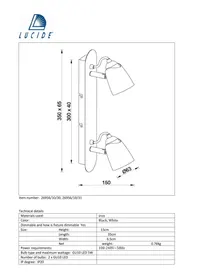 Notice Lucide RIDE 269561031 Applique murale