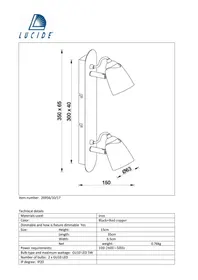 Notice Lucide RIDE 269561017 Applique murale