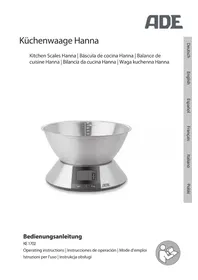Notice ADE HANNA KE 1702 Balances de cuisine