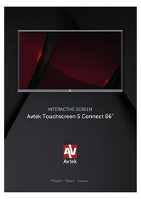 Notice Avtek 5 CONNECT 86 Moniteur