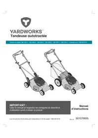 Notice Yardworks 06016624 Tondeuse à gazon