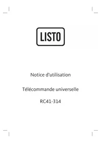 Notice LISTO RC41314 Télécommande