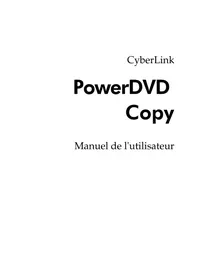 Notice CYBERLINK POWERDVD COPY Logiciel audio et/ou vidéo