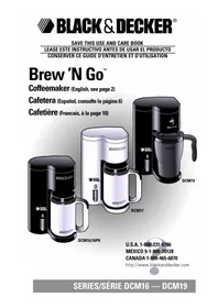 Notice BLACK & DECKER DCM16 Coffee machine