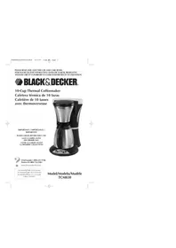 Notice BLACK & DECKER TCM830 Coffee machine