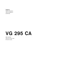 Notice GAGGENAU VG295114CA Quemador