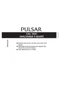 Notice PULSAR REGULAR PY7003X1 Montre
