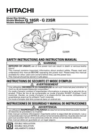 Notice HITACHI G 18SR