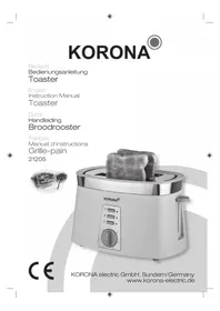 Notice KORONA 21205 Grille pain