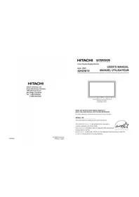 Notice HITACHI 42HDW10 Moniteur