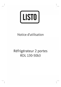 Notice LISTO RDL 13050B3 Réfrigérateur