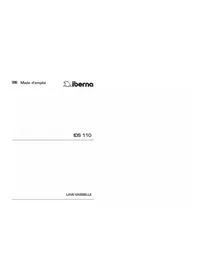 Notice IBERNA IDS 110 N47 Lave-vaisselle