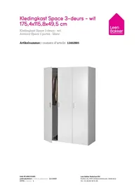 Notice Leen Bakker SPACE Armoire