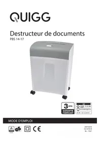 QUIGG PBS 1417 - Destructeur de documents