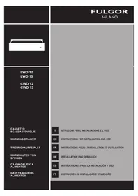 Notice Fulgor Milano CWD 15 X Tiroir chauffant alimentaire